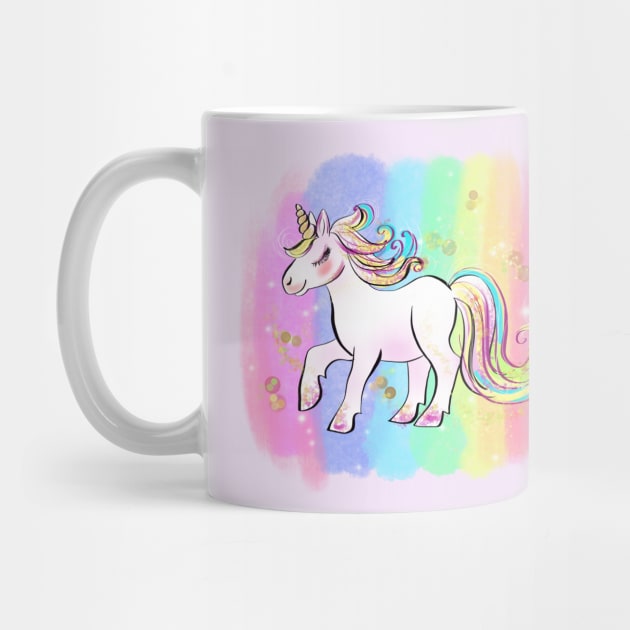 fairy unicorn with rainbow by sonaart